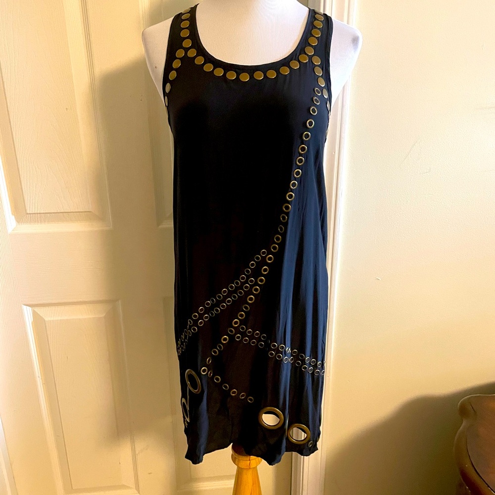 Beautiful Haute Hippie racer back tank dress with grommet details